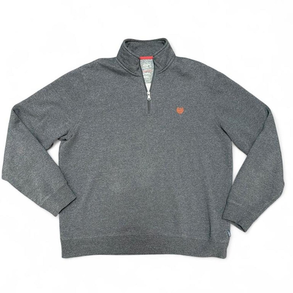 Chaps Gray Quarterzip Sweater Size XL - Picture 1 of 5